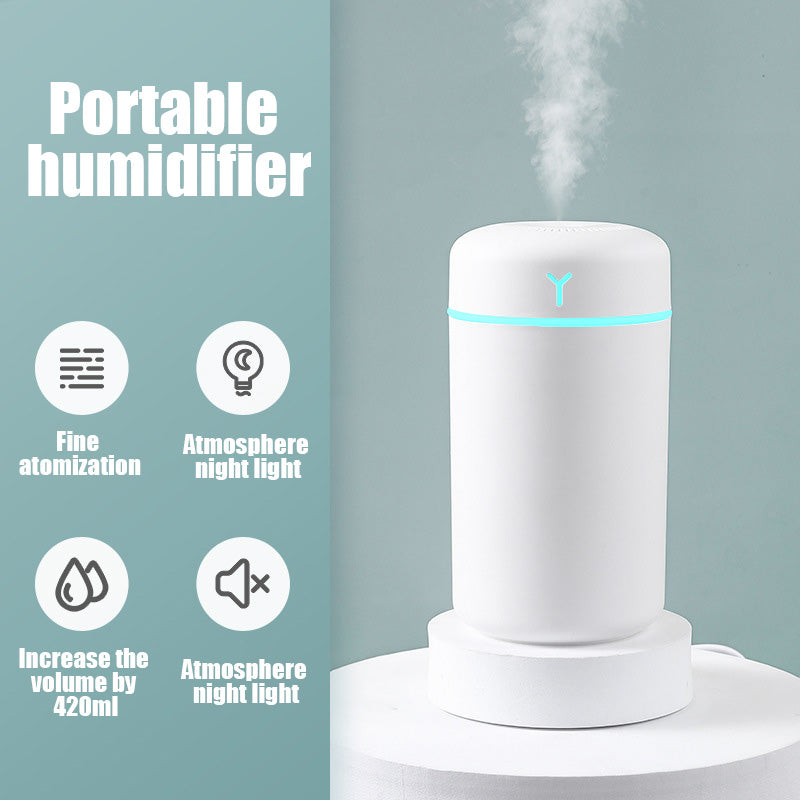 Portable rechargeable 7 couleurs Silent Aromatherapy Car Humidificateur