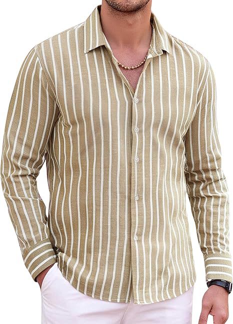 Chemise à manches longues à manches longues classique rayéeQuatre-Way Stretch Top Homme