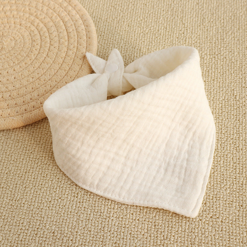 Bandanas de chien beige couleur unie avec snap réglable bouton coton animal de mariage solide engagement