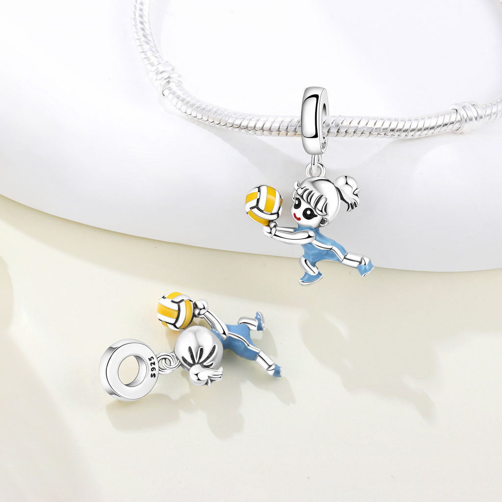 Bracelet pendentif bricolage Accessoires dans un style sportif de volleyball et de soccer