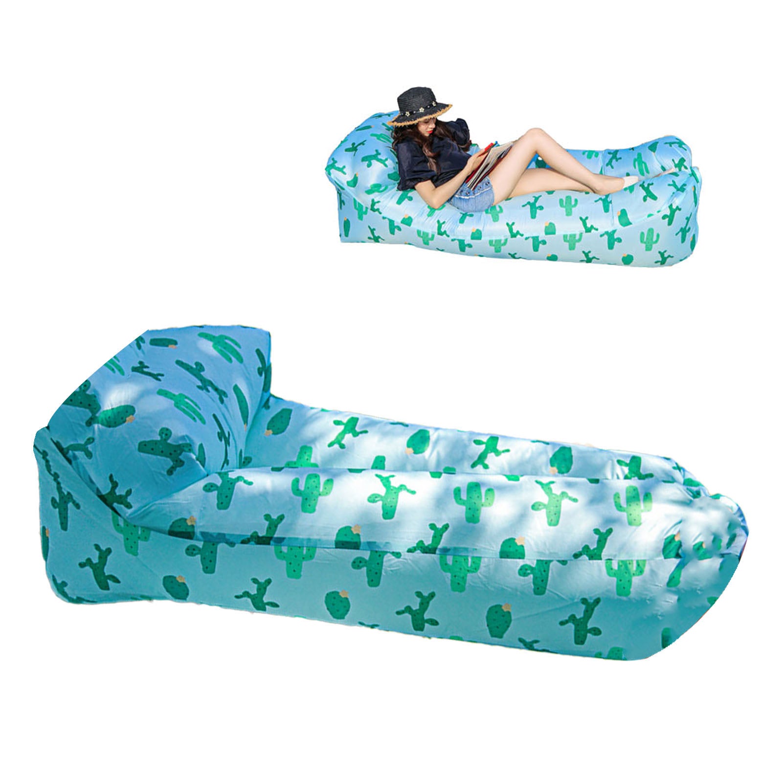 Fauteuil gonflable Portable Fibre de polyester pliable Confortable Bonne capacité de roulement