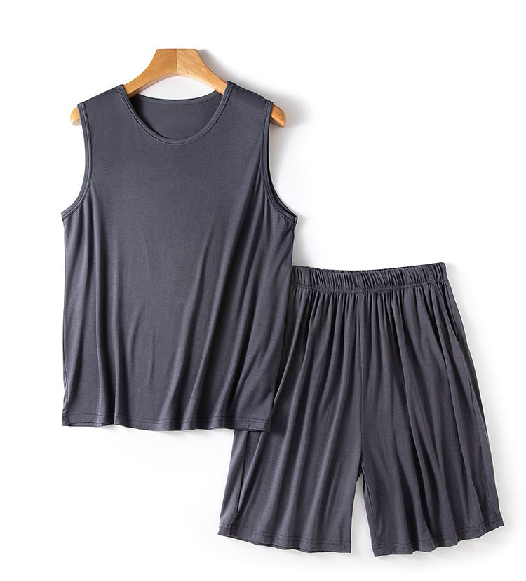 Short de Veste Modal Homme Été Loose Plus Taille Sans manches