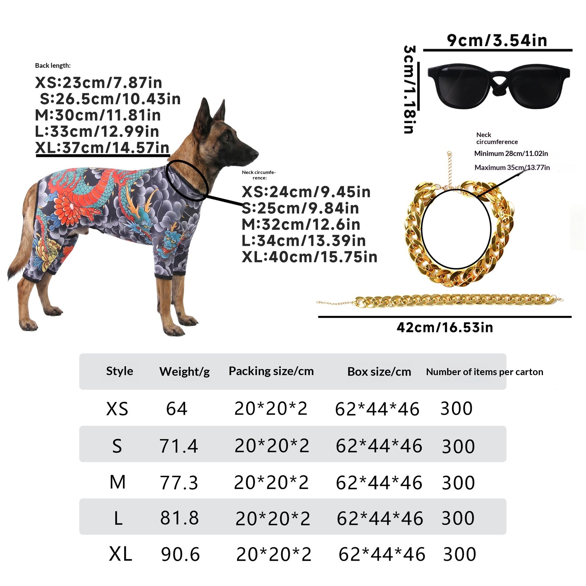 Vêtements de chien de tatouage à quatre pattes