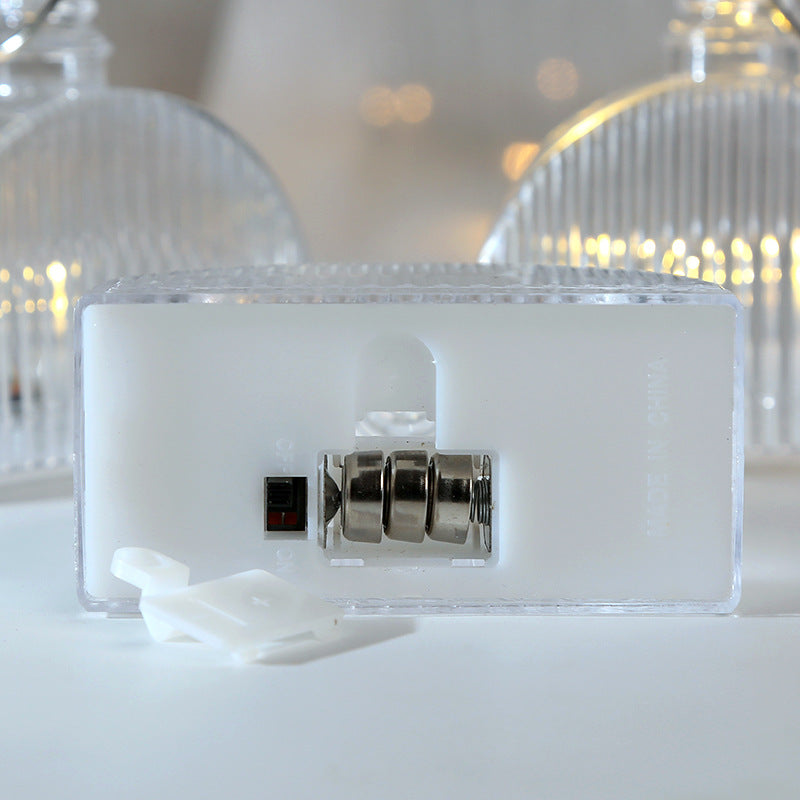 Bougie électronique LED cristal lumineux transparent AG13 Bouton Batterie Night Light Christm
