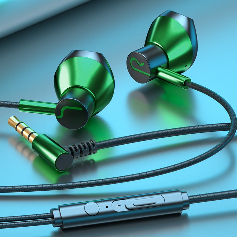 Casques de jeu Câblés dans l'oreille Port plat Trou rond Universal Ecouteurs Interface