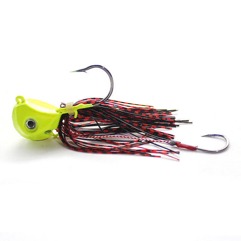 Double crochet tête de plomb beard Lure Bait pour la pêche en bateau