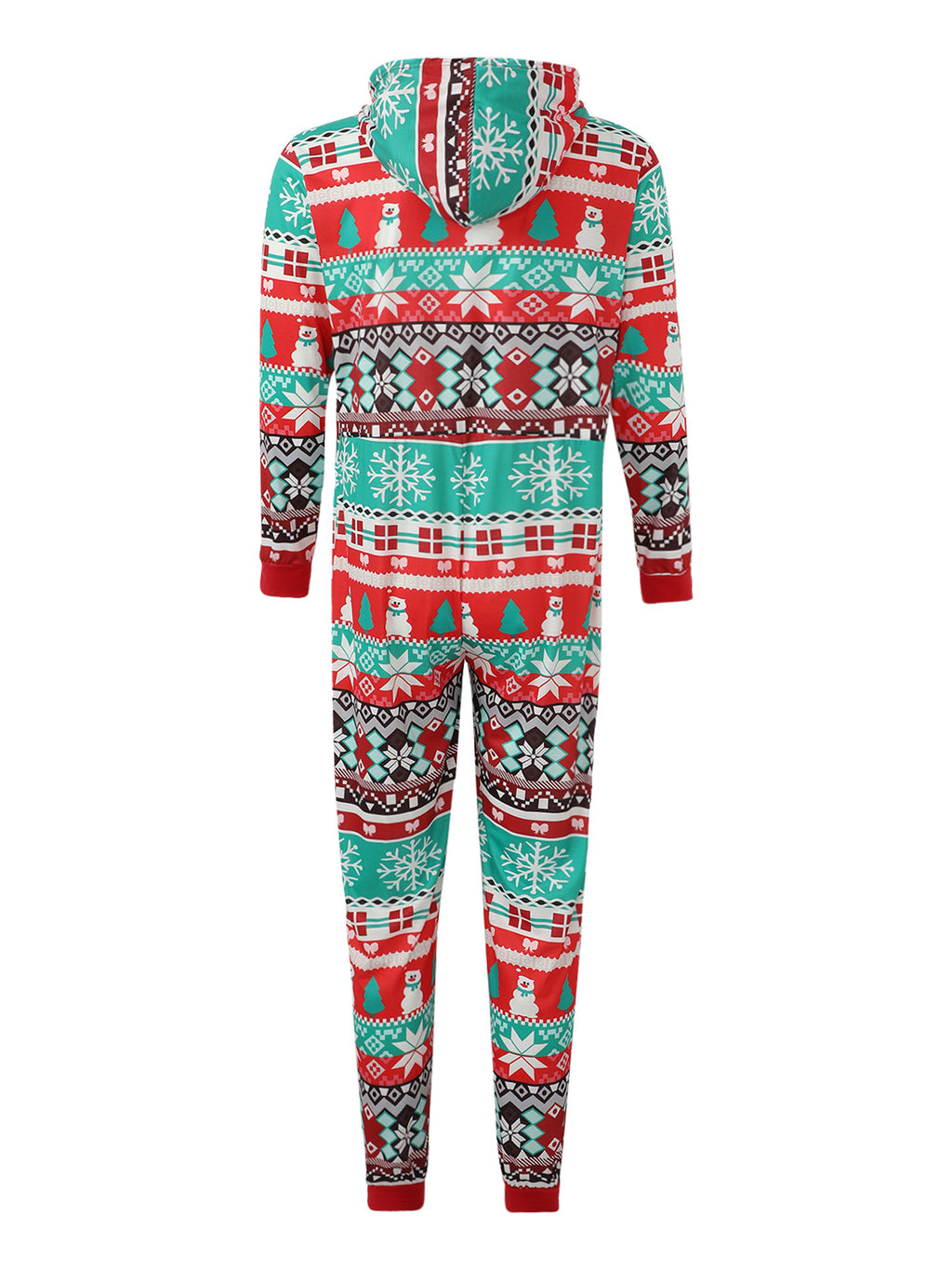 Imprimerie à capuchon de Noël Romper Maison porter une seule pièce Parent-enfant Outfit