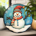 Panneau de Noël Snowman en aluminium 8x8 pouce