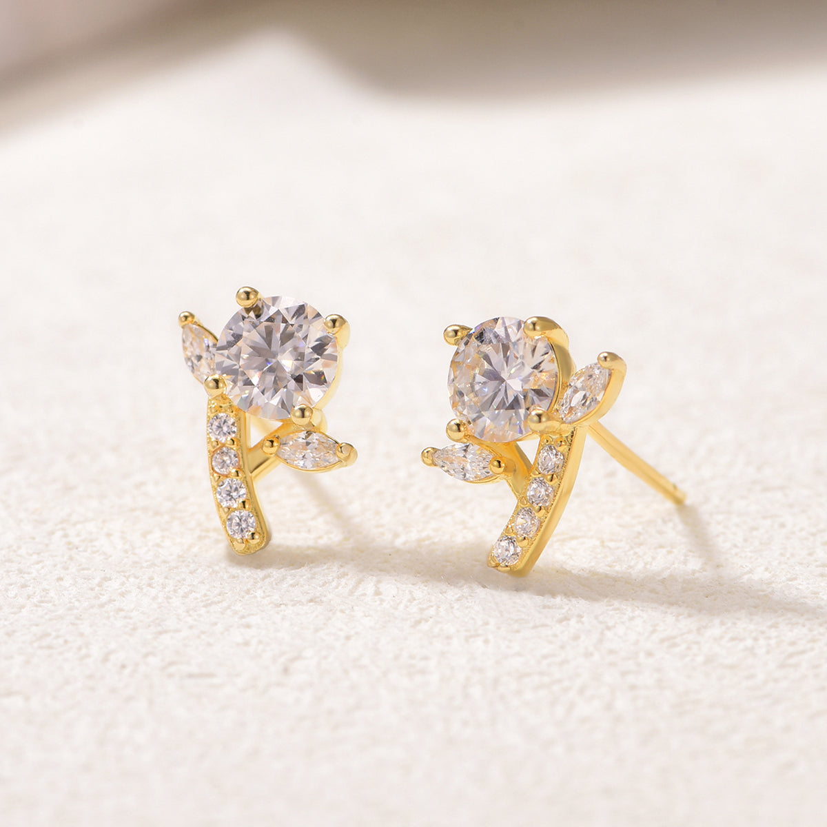 S925 Sterling Silver Flower Branch Earrings