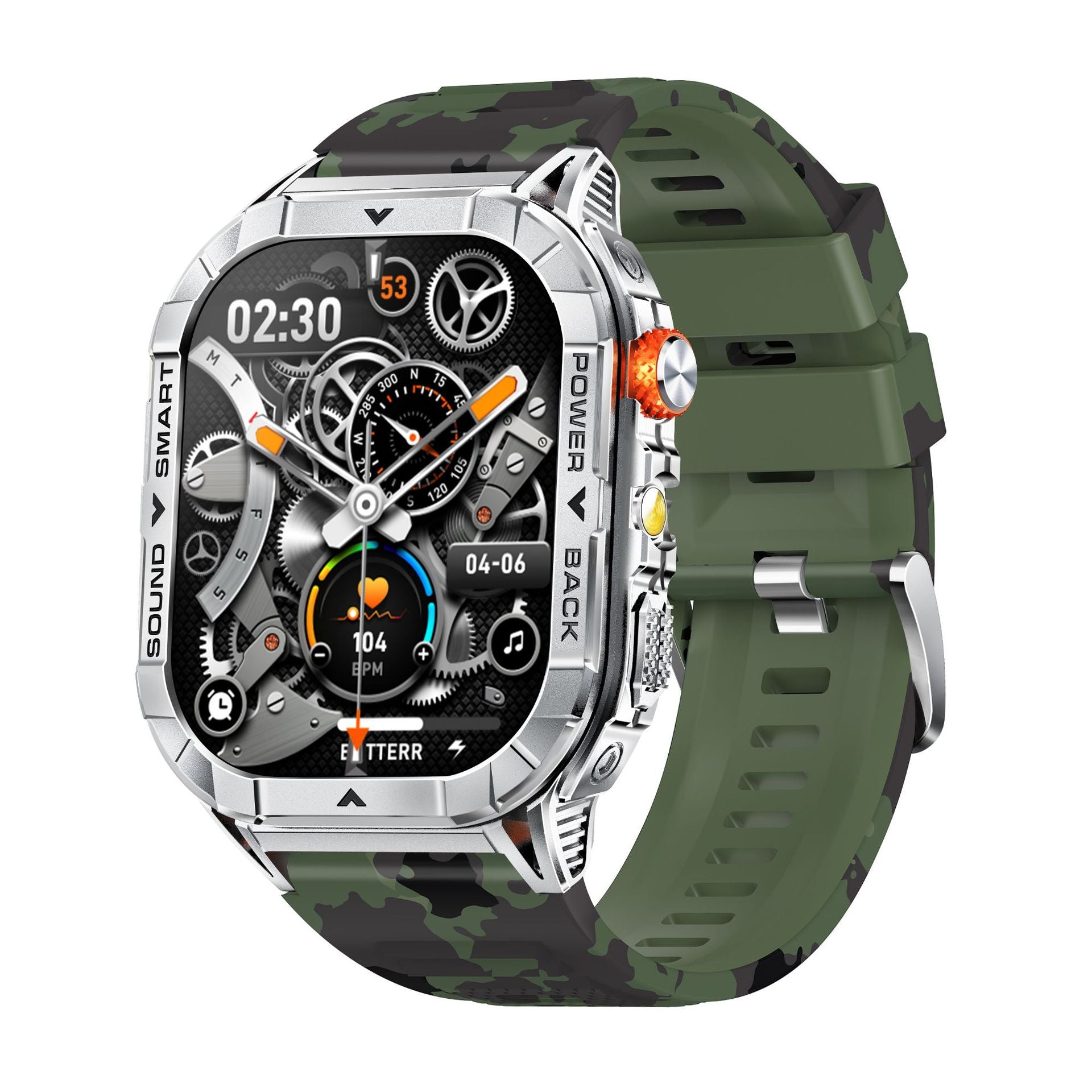 K70A Smartwatch avec surveillance de la fréquence cardiaque et appel Bluetooth