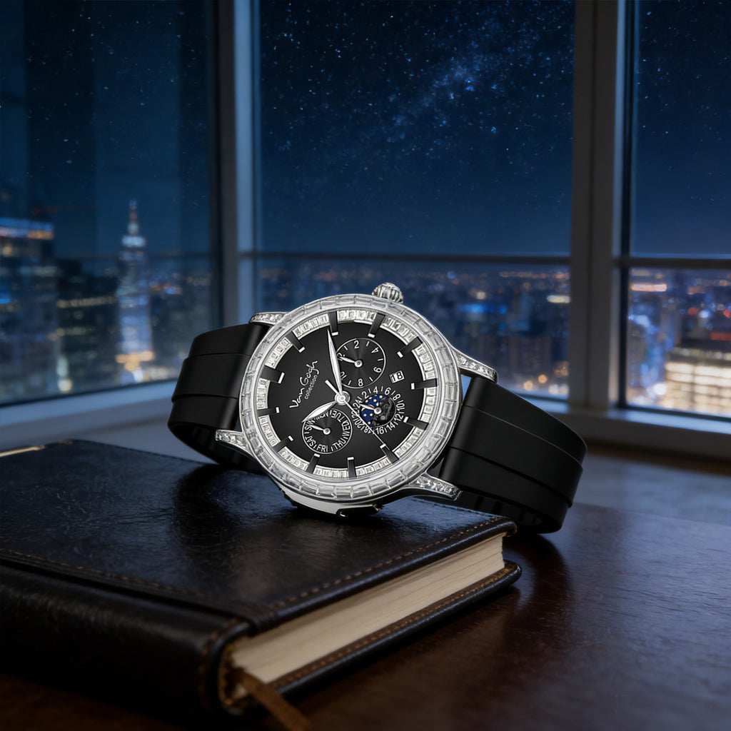 VAN GOGH High Apparence Light Luxury Homme Luminous Blue Mechanical Watch Bohui Series