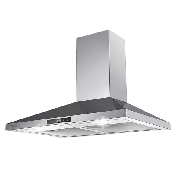 30 pouces Range Hotte murale montée 450 CFM Touch Panel cuisine en acier inoxydable ventilé