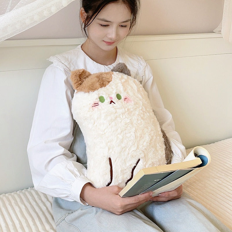 Jouet mignon en peluche d'oreiller de chat de dessin animé