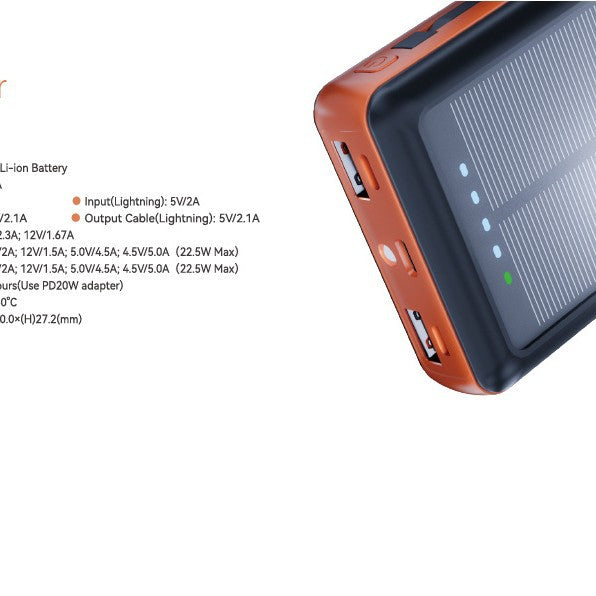 PD 22.5W Banque d'énergie portable à énergie solaire