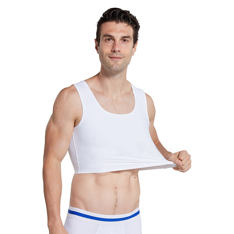Volcanic Stone Corps des hommes Traceless Shaping Vest poitrine serré poitrine plat garçons gros