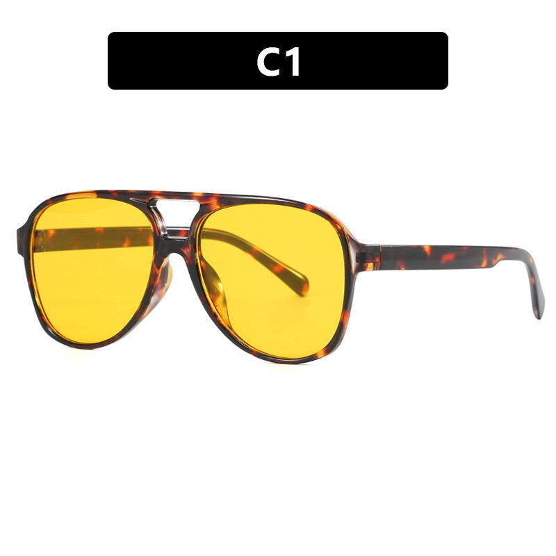 Double pont Lunettes de soleil surdimensionnées femmes élégant et distinctif