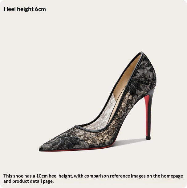Talons hauts en dentelle pour femmes de plus grande taille