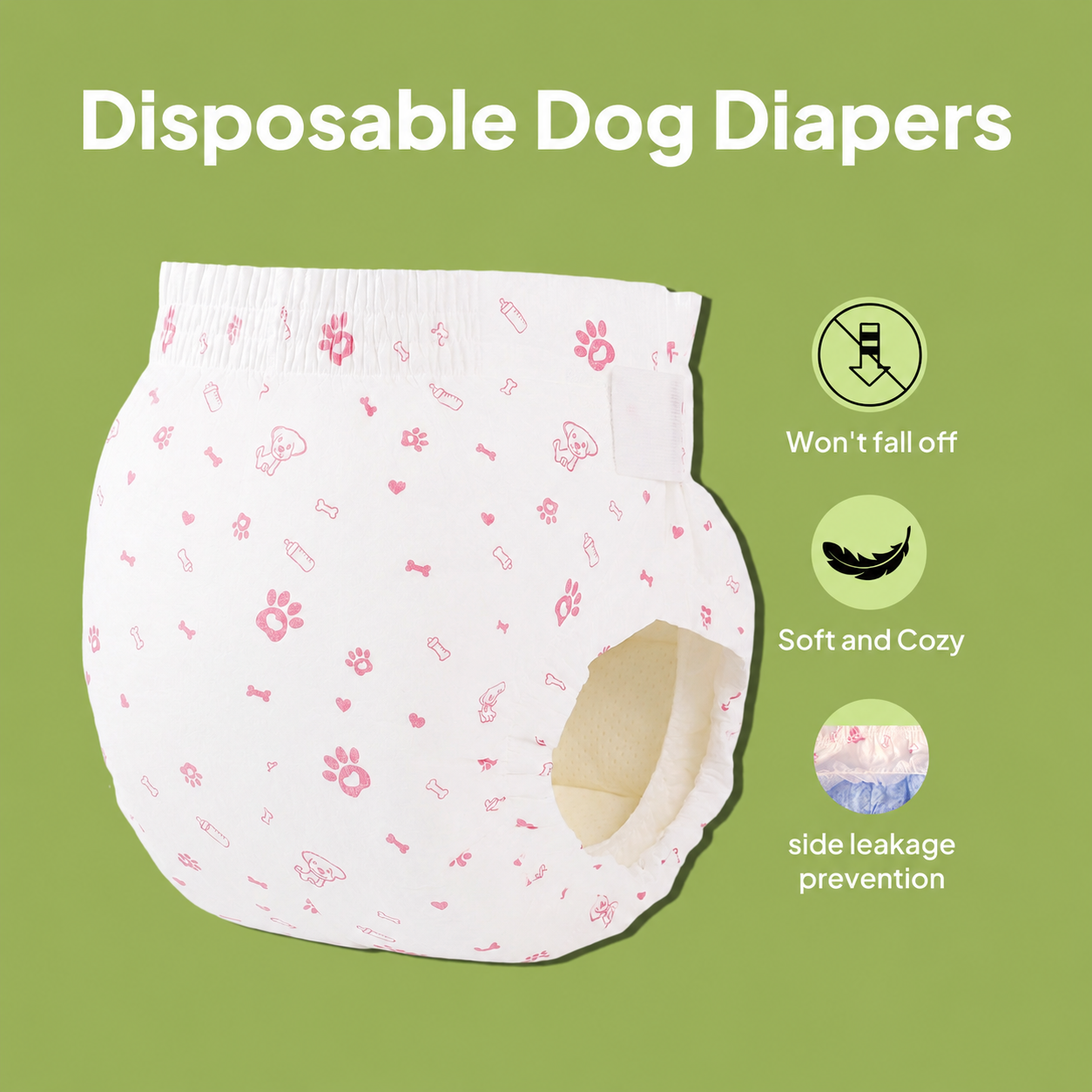 Couches jetables pour chiens femelles