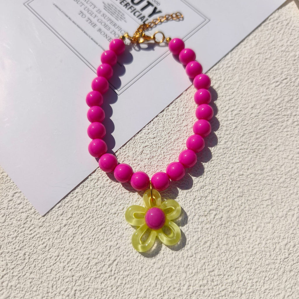 Collier dopamine perle de fleurs