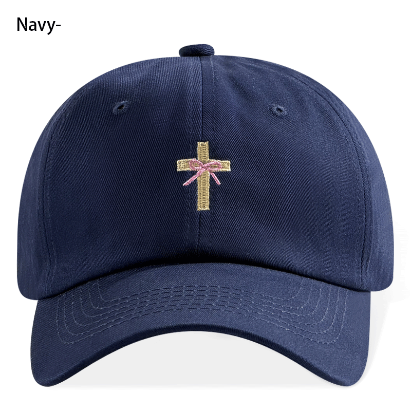 Religieux Christian Cross Bow Broderie Vintage Casual Unisexe Baseball Chapeau de papa