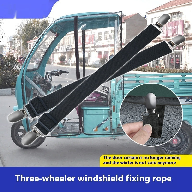 Rideau de pluie électrique voiture Tricycle élastique fixation clip