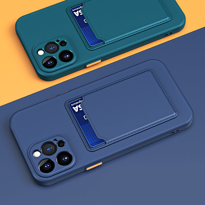 Coque téléphone en silicone liquide de couleur pure simple