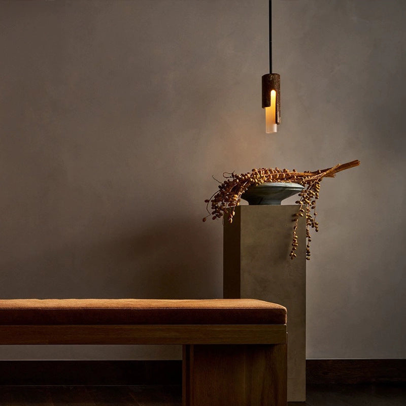 Vintage-reissue Lumière Luxury Marble Naturel Petite Lampe Pendentif
