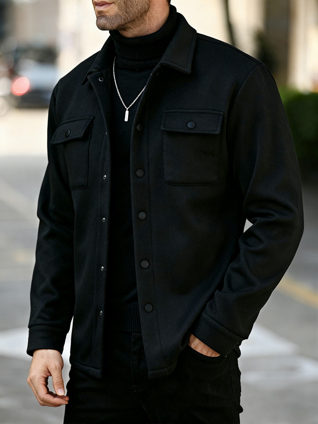 Veste casual homme élégant doublé de polaire Cardigan
