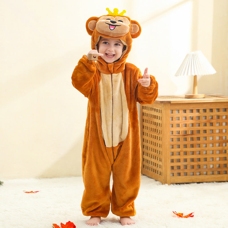 Enfant et tout-petit Onésie Classe A Costume de saut en flanelle Crawling