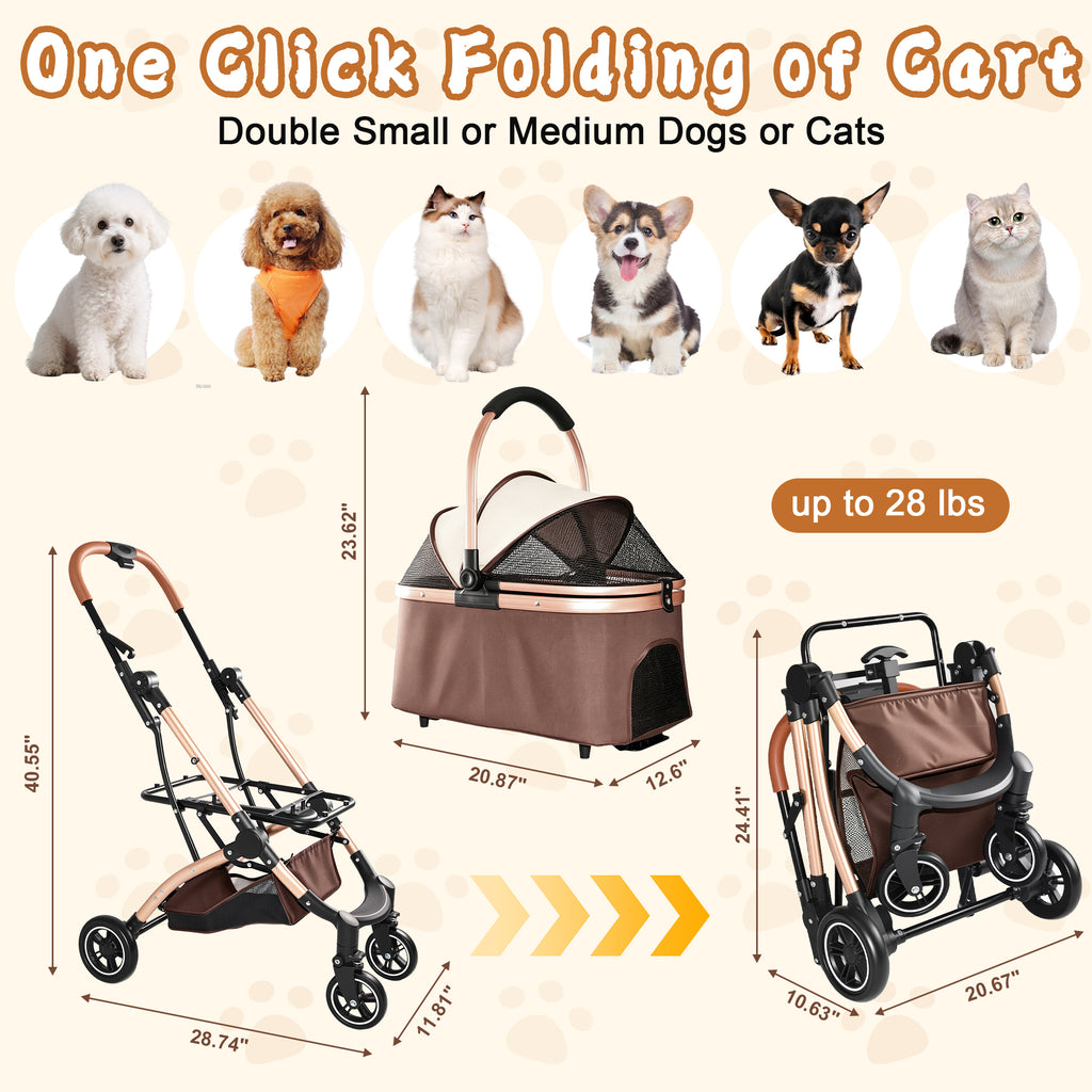 Poussette pour chiens et chats