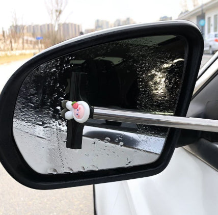 Rétroviseur de voiture Wiper Rétractable fournitures de nettoyage pluvieuse Portable Vue arrière miroir Wat