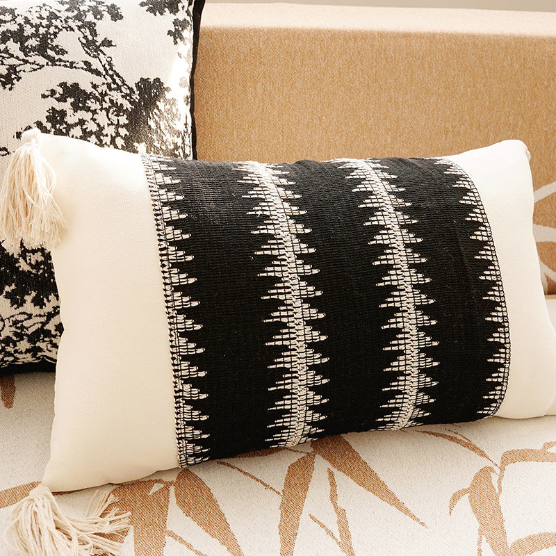 Moyen-Century Français-Style Brown Salon Canapé Couverture oreiller