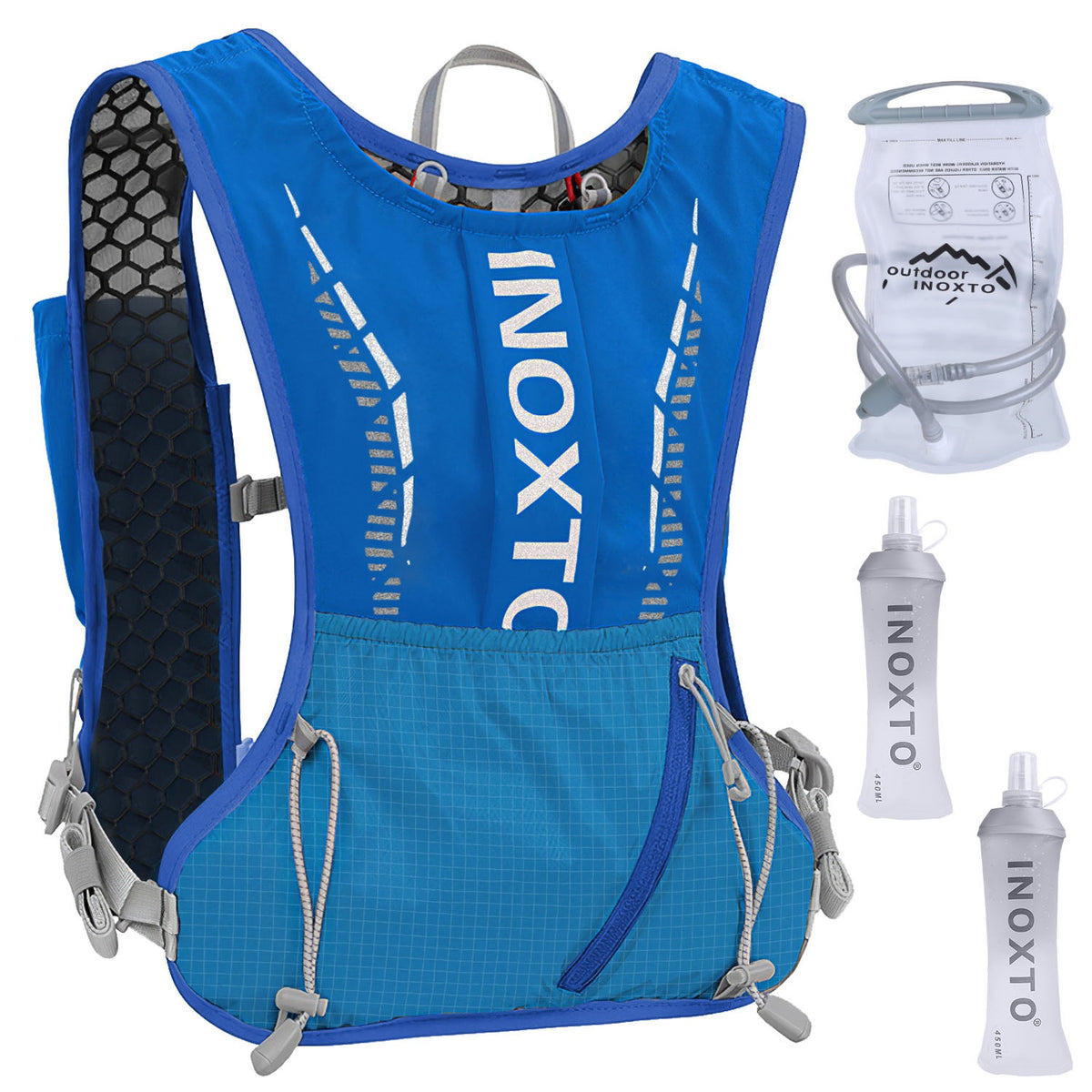 Sac à dos de course 1Pc Sport Hydratation Vest avec 15oz 50oz Water Bladder Bracelet réglable