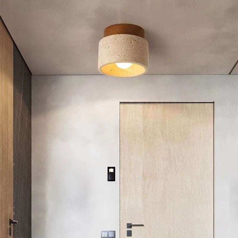 Style japonais Trendy jaune Cave Style Plafond lumière pour usage domestique