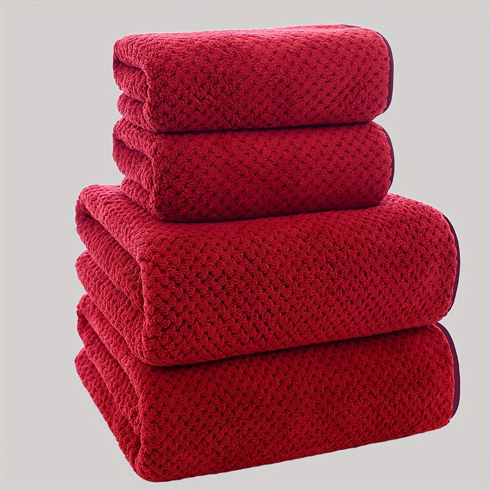 Ensemble de serviettes de bain en polaire à 4 pièces