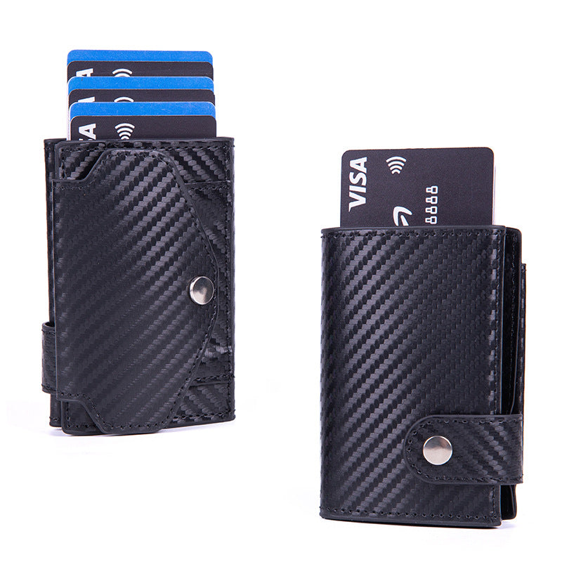 Support de carte RFID anti-scan PU en cuir de pièce de monnaie Démagnétisation-Proof portefeuille multi-carte