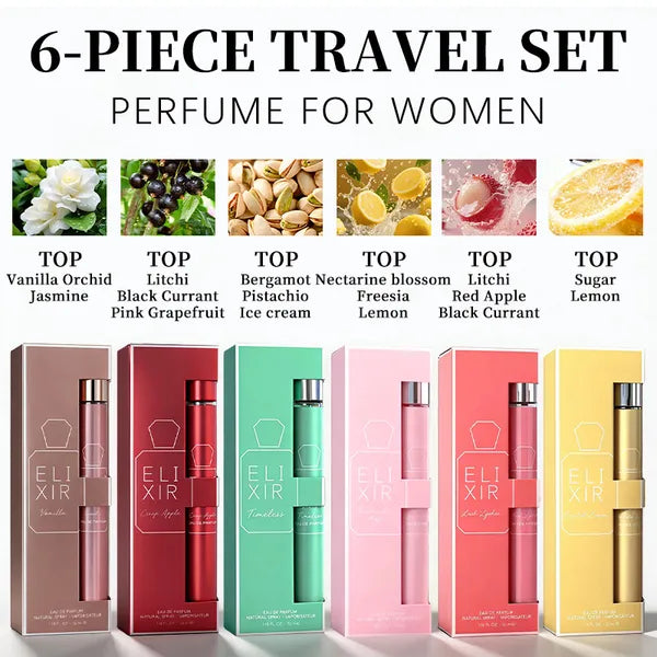 Ensemble de 6 pièces pour femmes Parfum de voyage 35ml 1.18oz Parfum pour son PDQ Gourmand et Floral