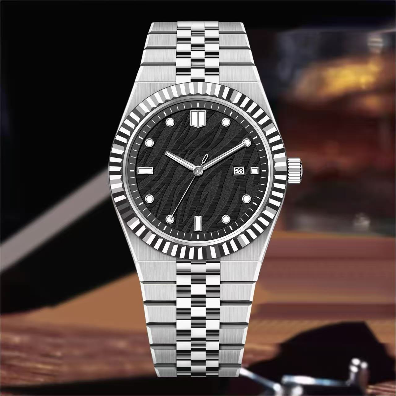 Montre Quartz pour hommes en acier haut de gamme
