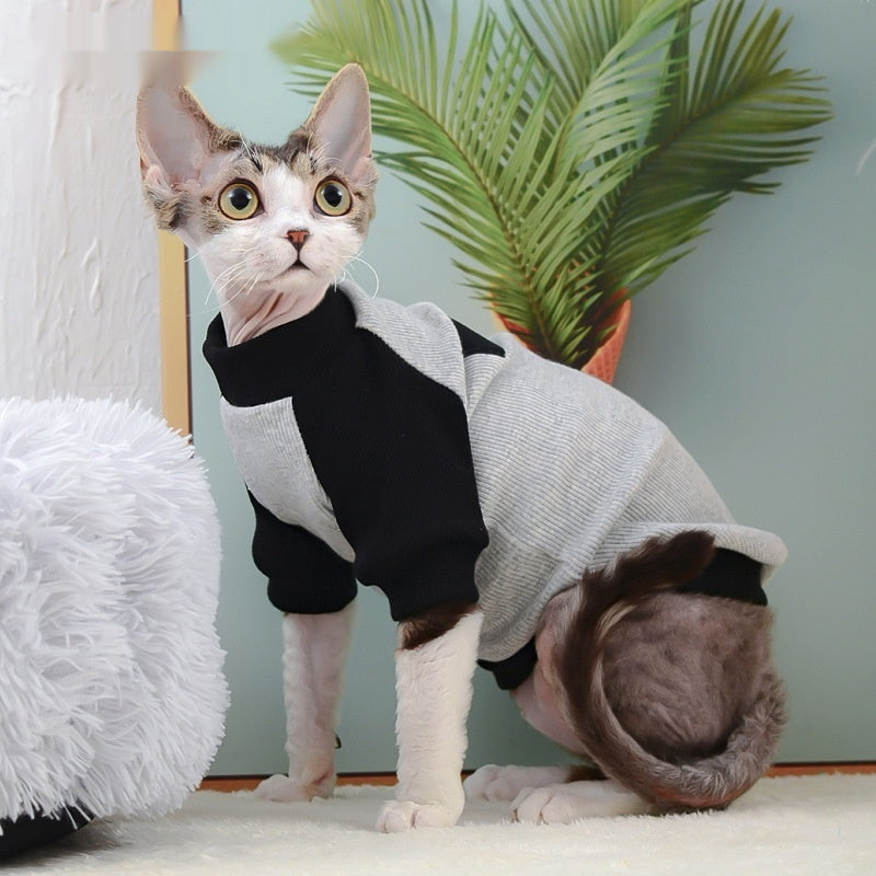 T-shirt de chat sans cheveux pour animaux de compagnie