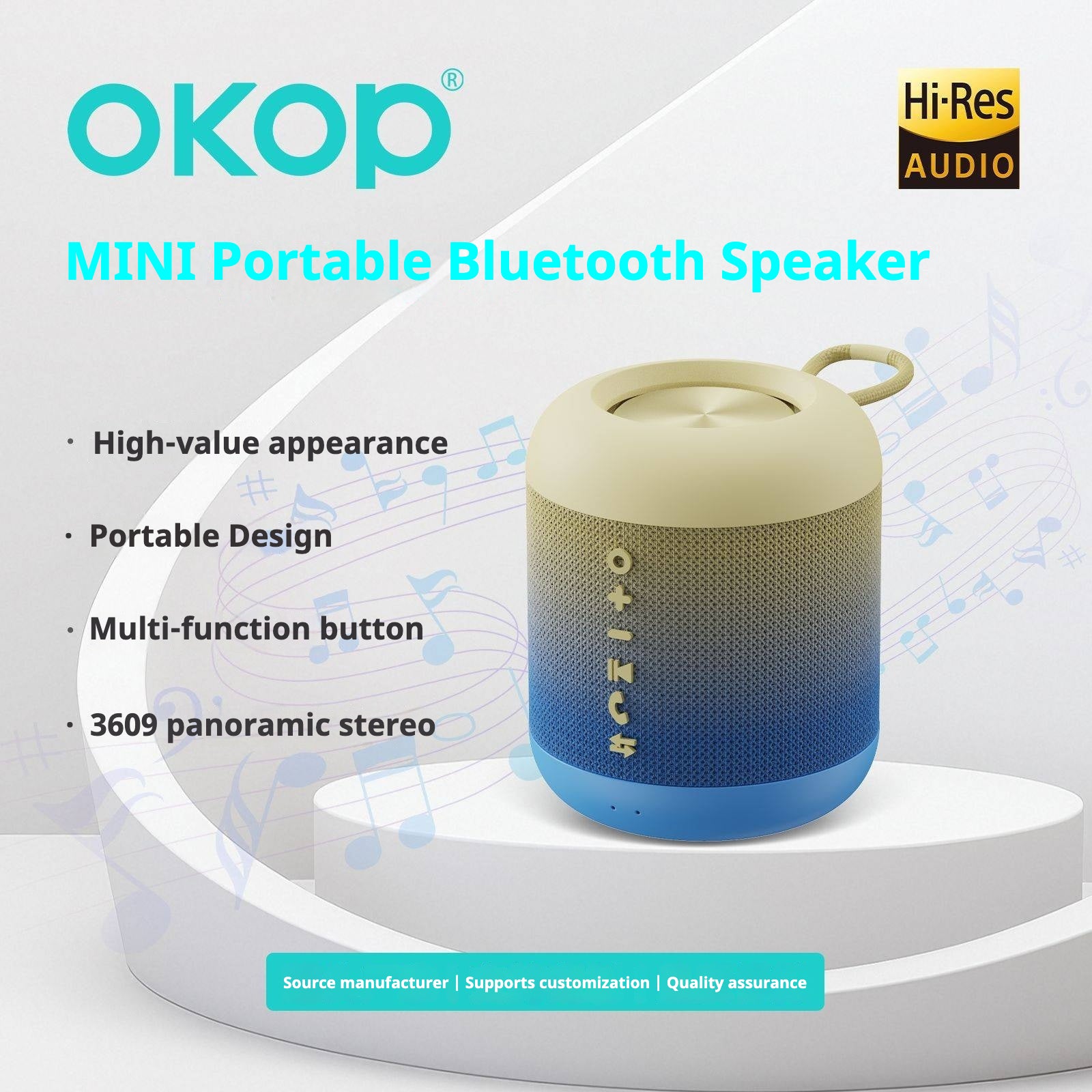 Haut-parleur Bluetooth sans fil KP-841 le plus vendu avec poignée portable et éclairage RGB