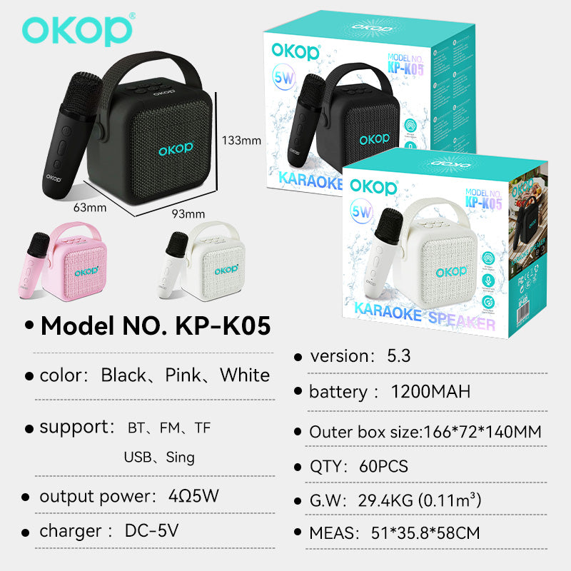 KP-K05 Portable Mini haut-parleur Bluetooth sans fil Home Outdoor Utilisez la vente à chaud en stock