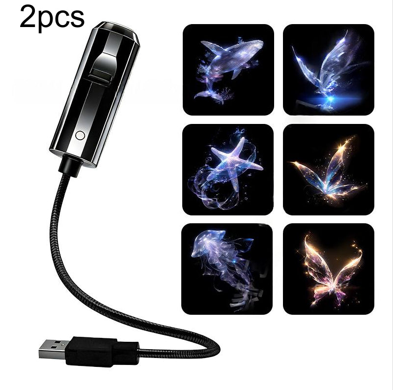 Portable USB Starry Sky Projection Night Light avec des diapositives interchangeables
