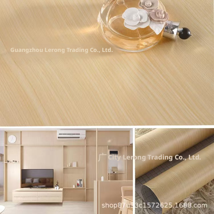 Autocollant grain de bois-Light Yellow-60 * 3m-1 rouleau