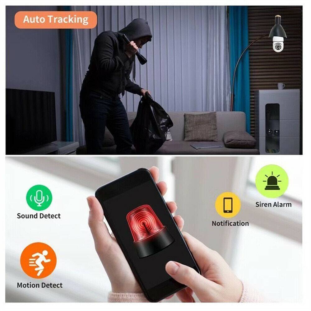 E27 1080P HD IR Bulb Camera Wireless Wifi Smart Home Security Camera
