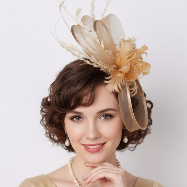 Creative Retro Élégant vert plume cheveux accessoire
