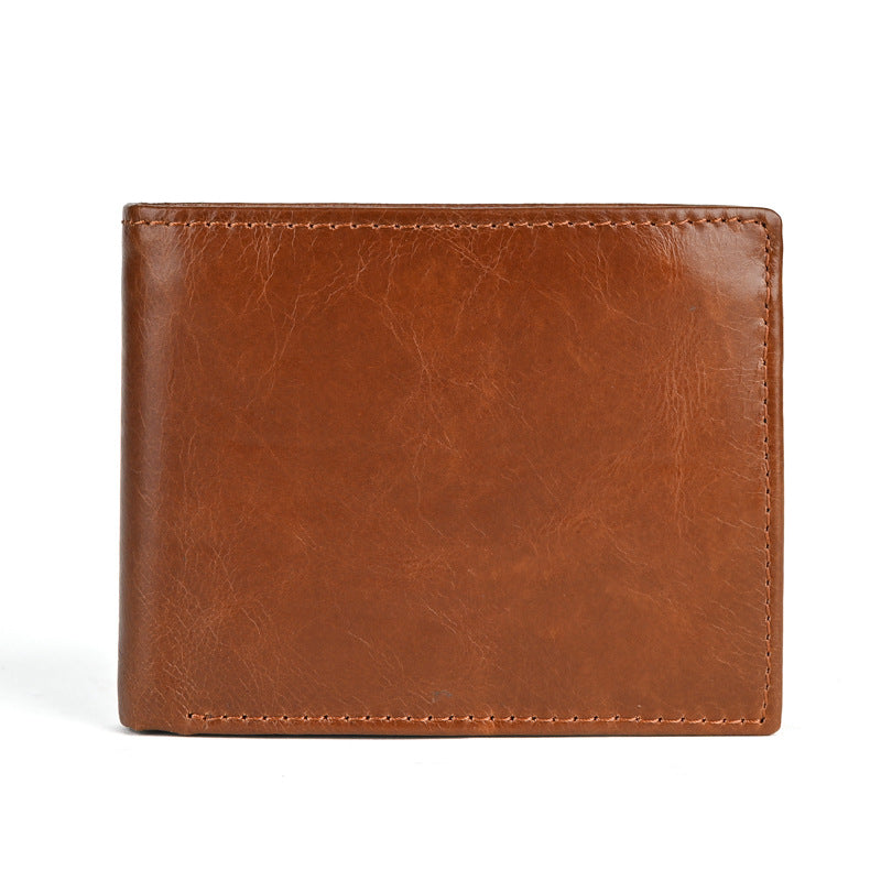 Portefeuille en cuir rétro RFID pour hommes