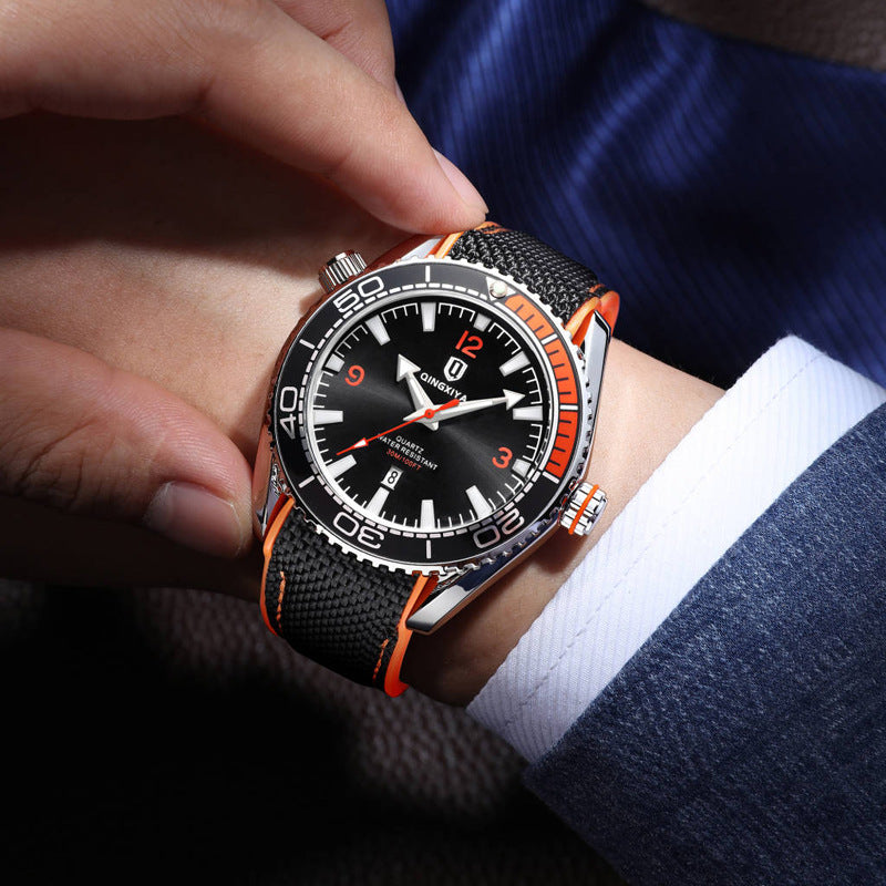 Sports Quartz Montres hommes silicone strap calendrier imperméable mode