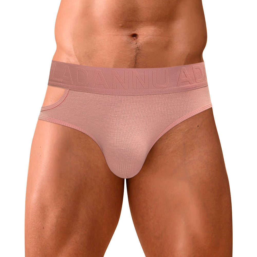 Personnalité Asymétrique Triangle Sous-vêtements Hommes Low Waist Threaded Cotton Sports Dopamine