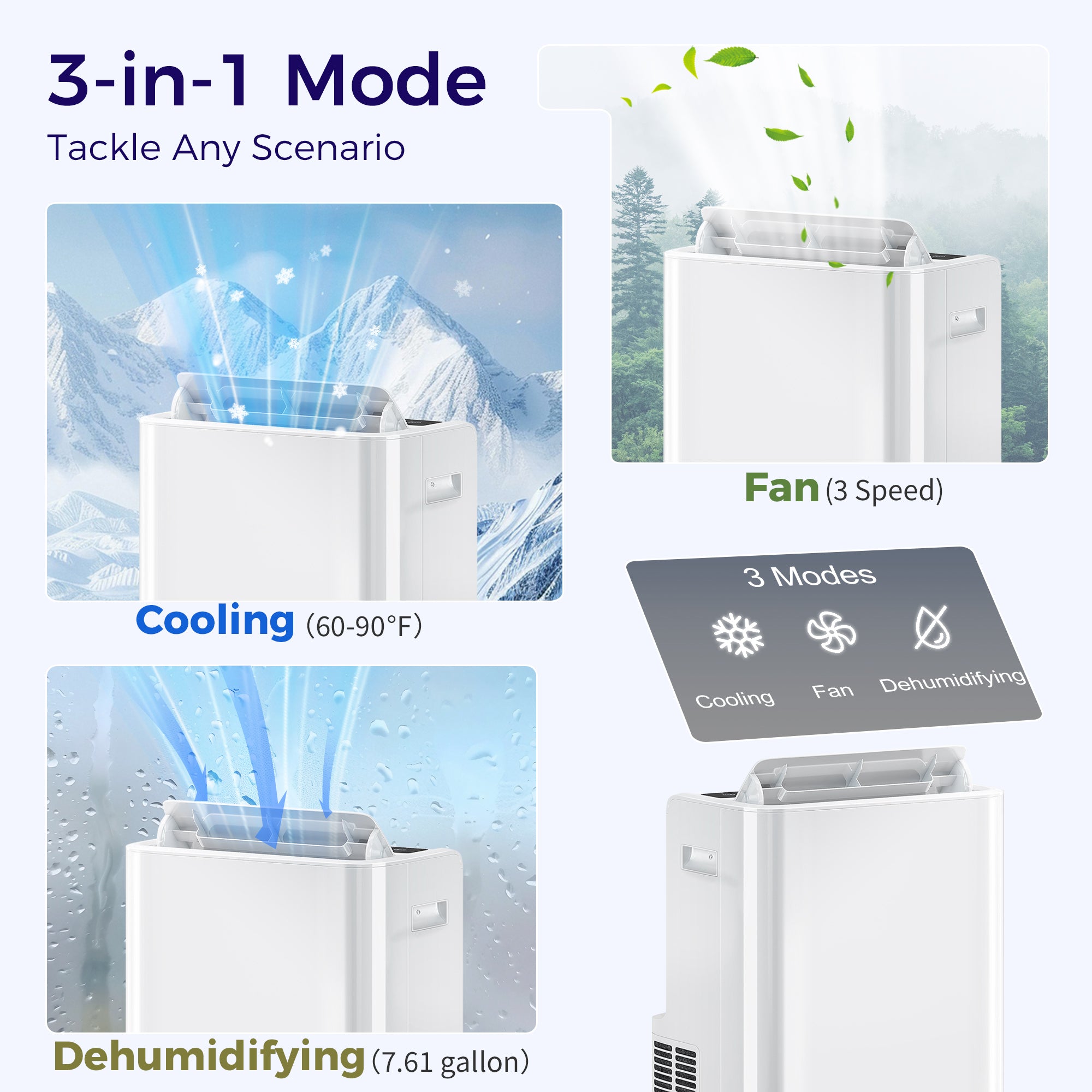 12000 BTU Climatiseur portable avec télécommande