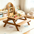 3-en-1 Table de pique-nique pour enfants avec parapluie réglable